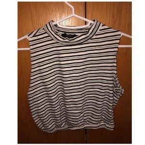 Forever 21 B & W mock neck tank top